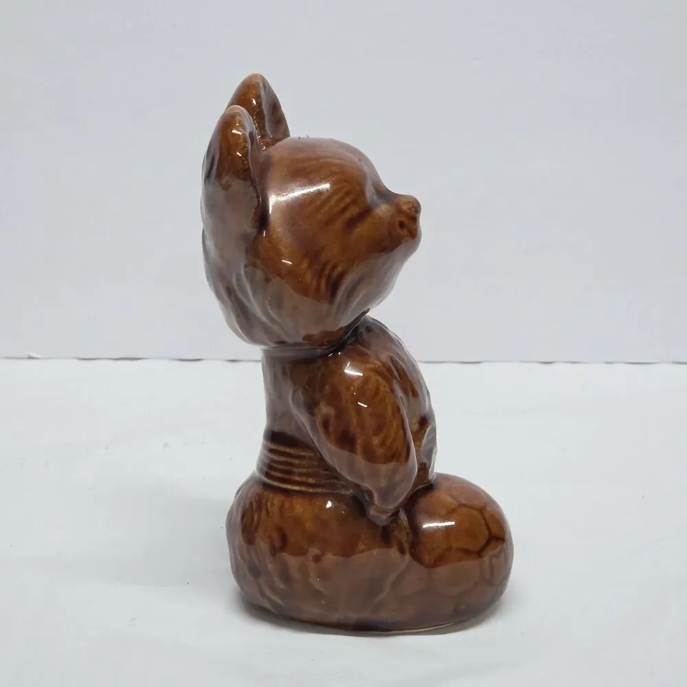 Vintage USSR Olympic Mishka Bear Ceramic Figurine 1980 Olympic Games Memorabilia